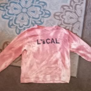 Michigan mens Local Pull over red tie dye crewneck